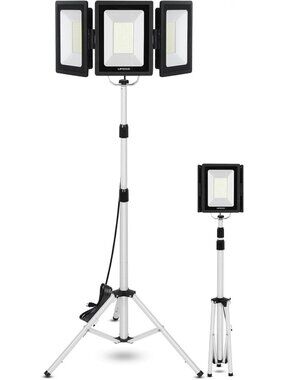 Bright 21000LM LED Work Light with Stand, Foldable Design & 3 Brightness Levels